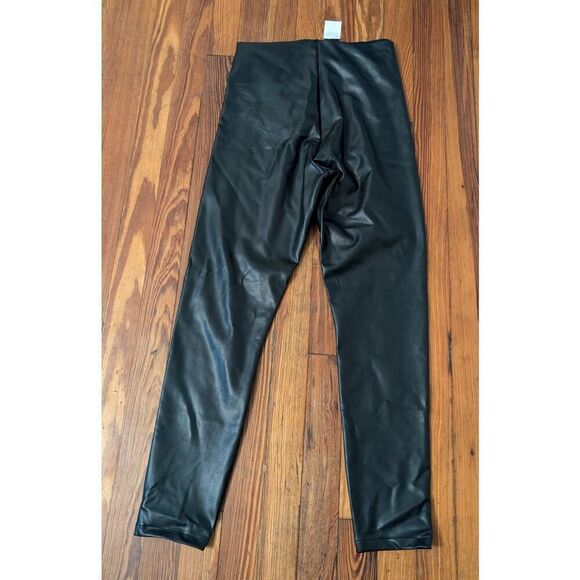 Abercrombie & Fitch Pants '90s Straight Rise Curve Love Vegan Leather Medium NWT - Picture 2 of 6